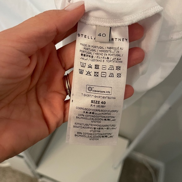 Stella McCartney White Short Sleeve Tee - Picture 7 of 10